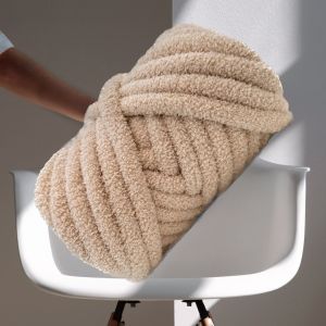 🇲🇾3cm Teddy Yarn Arm Knitting Tube Yarn Hand Knitting DIY Big Knitting Giant Chunky Yarn Knitting  250g 超粗冰岛毛线泰迪绒3cm