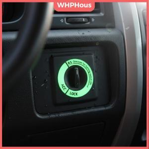 WHPHous Car Ignition Key Ring Sticker 3D Luminous Fluorescent Circle Decor Glow in Dark Accessory for Vehicles Night Use