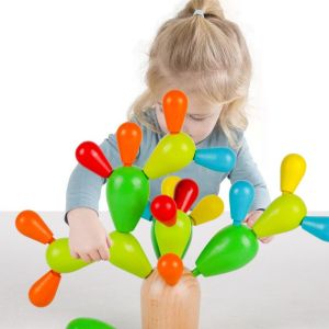 HEY MISS Hedgehog Cactus Montessori Toy Cactus Teaching Aids Baby Concentration Training Animal Educational Splicing Sensory Toy Children