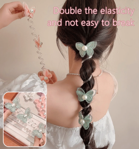 Womens Mori Hair Bands Bubble Braid Butterfly Headband Phone Line Hair Bands