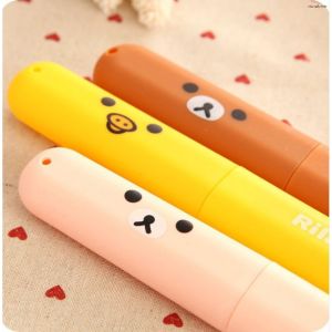 combo 3 hộp đựng bàn chải đánh răng hình gấu siêu cưng. dụng cụ đựng bàn chải đánh răng bằng nhựa mini
