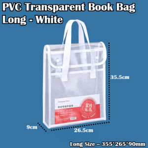 Long Clear PVC Document Bag Long Bond paper Organizer Large Capacity Student Book Bag Waterproof File Bag School