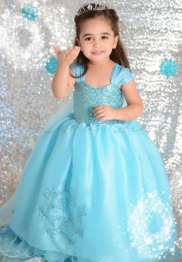 Kids Dress Blue Gown Birthday Dress Queen Elsa Costume Frozen Halloween Costume Party Dress Children Cosplay Photography Outfit Lazada PH