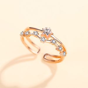 Le Silber Co.S925 - Twinkle Stars Open Ring Cincin Perak