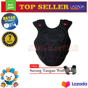 Rompi Motor Plus Atau Alas Dada Depan Model Motor + Bonus Sarung Tangan Woll - Hitam JM Variasi Aksesoris Murah