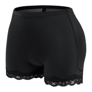 Womens Mid Waist Fake Butt Lifter Padded Panties Underwear Seamless Lace Hip Enhancer Shaper Shorts