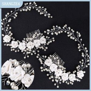 【SHANGZE4】 Luxury Wedding Hair Jewelry For Bridal Hair Comb Hand Made Hair Accessory New