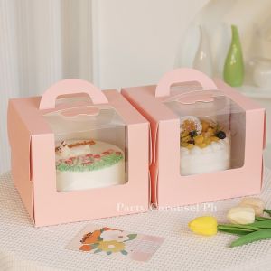 Portable Cake Box | Cake Box w/ Window & Handle (5pcs)