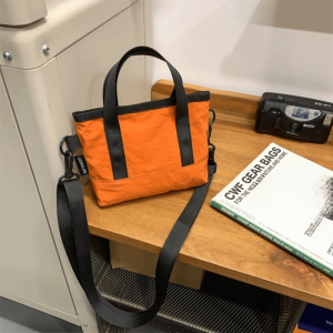 HUIHEYU Large Capacity Men Crossbody Bag Harajuku Nylon Single Shoulder Bag Fashion Waterproof Mobile Phone Pack