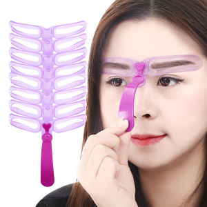 SG Stock 8 Shapes Grooming Stencil Kit DIY Eyebrow Shaping Applicator Reusable Brow Template