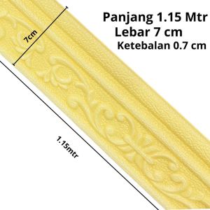 HH Wallpaper List Foam 3D Motif Batik Wall Border Sticker Dinding 2.3 Meter Wallborder 2.3M Stiker Dinding Garis Pinggiran Pembatas Tembok Murah Import