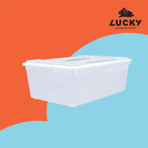 LUCKY HOME กล่องใส่รองเท้า  P5-0026 (ใส่ได้มากสุดไซซ์ 42 หันด้านข้าง)  ขนาด(กว้างxยาวxสูง)(ด้านบนฝา): 23 x 33 x 12 cm