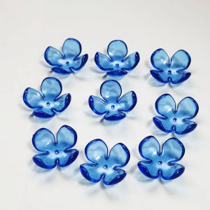 Phụ kiện hoa bốn cánh bằng acrylic trong suốt nhiều màu sắc 27mm theo phong cách Nhật Bản và Hàn Quốc đồ trang sức tự làm bán sỉ
