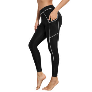 Charmo Womens Swimming Belt Pocket Long Swimming Trunks High Waist Swimming Trunks