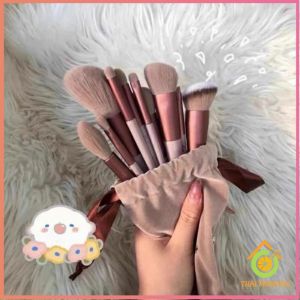 Thai Pioneers ชุดแปรงแต่งหน้า ขนนุ่ม แปรงรองพื้น  แปรงอายแชโดว์ ชุดมี 13 แปรง makeup brush