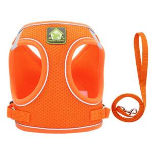 Sentexin Adjustable Reflective Dog Harness Walking Lead Leash Strap Traction Belt Breathable Pet Chest Vest for Small Medium Dog XS-XL Size