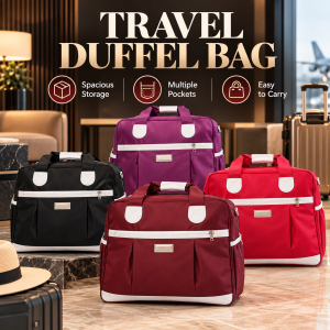 AMKado Beg Travel Wanita Beg Sandang Percutian Ruang Luas Material Kalis Air Beg Baju Duffle Bag Women Travel Handbag Spacious Interior Durable Material Comfortable Handles Smooth Zipper Weekend Getaway Holiday Luggage 旅行袋 AMK