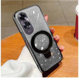 Case Magsafe Oppo A60 A79 5G Luxury Gliter Premium TPU Ring Magnetic Soft Case