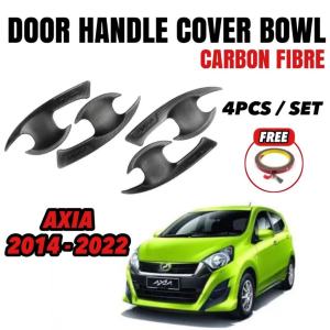 CARBON FIBRE CAR DOOR HANDLE PROTECTOR Axia Myvi Bezza Alza Saga Exora Persona X70 BLM FLX Door Handle Bowl Cover