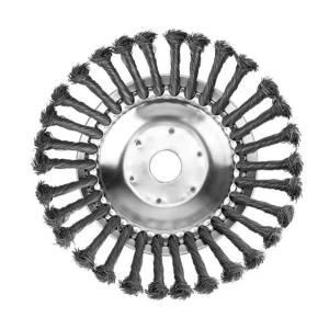 Grass Trimmer Wire Brush Head Replacement for Garden Lawn Mower Strimmer Wire Brush Head Attachment with Knotted Wire