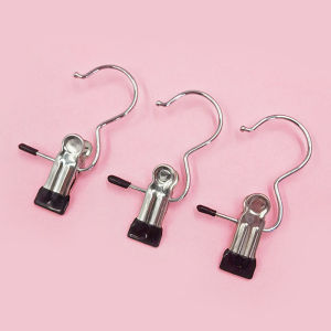 Móc 1 Kẹp Treo Quần Áo Đa Năng Chất Liệu Thép Không Gỉ Tiết Kiệm Diện Tích