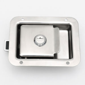 🚚 Local Delivery🚚MS858A Trailer RV Trailer Truck Toolbox Lock Stainless Steel Polished Box Lock Internal Hidden Box Lock Collision Lock With Key