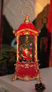 Holiday Snow Globes Music Box Lanterns With Realistic Snow Effect User Friendly Plastic USB Power For Indoor Outdoors Use