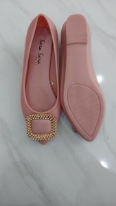 Sara Sara Gemma Sepatu Kerja Flatshoes Wanita Sepatu Balet Balance Cewek Bahan Jelly