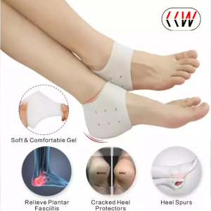 CCW 1Pair Silicone Gel Heel Protector Protective Sleeve Heel Pads for Relief Plantar Fasciitis Heel Pain Reduce Pressure