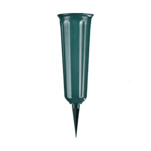Durable Plastic Flower Holder Container Suitable For Outdoor Lawn Cemetery Grave Floral Arrangements With Ground Spikes