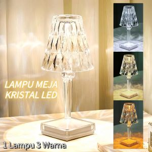 ✨Harga Special✨Toko Halo Lampu Meja Kristal LED /Lampu Emergency Bateria 1200ma bisa nyala 12jam / Lampu Tidur Kristal 3 warna / Lampu Tidur Aesthetic