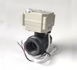 DN25 Full Port Electric Ball Valve AC/DC9-24V  Glue End  BSP/NPT 1"  IP67 Protection CE Certified All Metal Gears for food