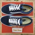 Vans Old Skool Navy Original รองเท้าผ้าใบ แวนส์ สีน้ำเงินนาวี่ คลาสสิค. 