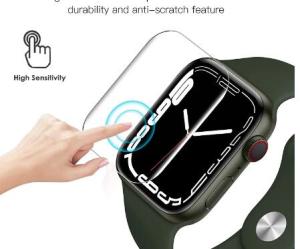 Screen Protector protective Film compatible with Apple Watch 7 Transparent TPU Film Bubble Free compatible with Apple Watch Series 7 41mm 45mm