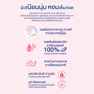 Babi Mild Bioganikเบบี้มายด์ สบู่เหลว ผลิตภัณฑ์อาบน้ำและสระผม สำหรับเด็กและผู้ที่มีผิวบอบบาง 180/200 มล.