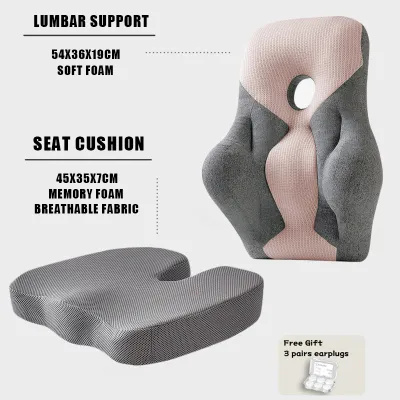 Memory Foam Seat Cushion Coccyx Tailbone Butt Pillow Wheelchair Driving Office Chair Cushion Sciatica Pillow