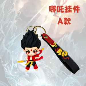 gantungan kunci dan gantungan tas anime nezha 3d kartun gantungan kunci Motor gantungna kunci Mobil gantungan tas anak Sekolah