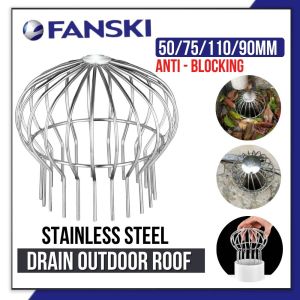 304 Stainless Steel Outdoor Roof Drain Cover Balcony Drainage Floor Dome Drainage Plumbing Floor Drain Anti-blocking