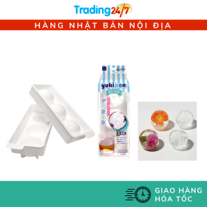 Khay đá lớn ba viên tròn dùng làm kem uống nước ngọt nội địa Nhật Bản
