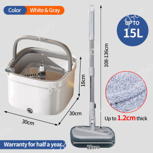 Jbos Self Wash Spin Mop With Turbo Flushing Bucket Clean and dirty water separation square Flat Mop