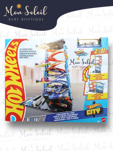 Hot Wheels City Transforming Race Tower Playset - Mainan Trek Mobil Balap