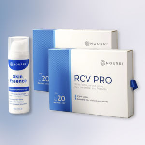 NOURRI Rcv Pro - 1.5g per sachet (20 sachets per box) + NOURRI Skin Essence Advanced Moisturizer - 50ml per bottle