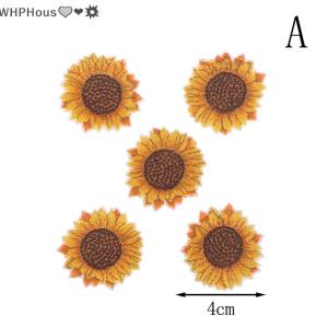 WP💓💛💖 5Pcs Sunflower Sew on Iron on Embroidered Patch Diy Craft Clothes Applique
