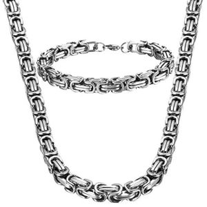 Cross-border bestseller gold Hip-hop titanium steel Cuban chain necklace sweater chain for men wholesale from manufacturer