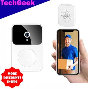 X9 Smart Wireless Video Doorbell Camera 1080P WiFi Configuration Night Vision IR Alarm for Home Office Security Monitor