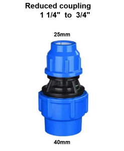 20mm—63mm PE compression accessories with sun protection and anti-aging performance PE pipe coupling