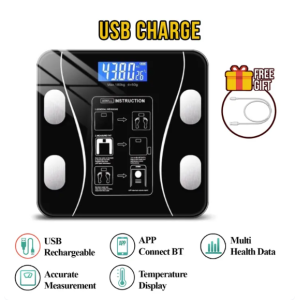 Precision Digital Body Scale - Accurate Weight Measurement with LCD Display (Smart Version)