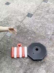 Traffic Safety Cone Barrier Post High Visibility Warning Stand for No Parking Road Management