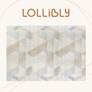 Lollibly Snow Dune Playmat (3 Sizes: Big One 200 x 140cm Little One 100 x 140cm Round One 140cm) - Dual-sided Waterproof Odorless Non-toxic