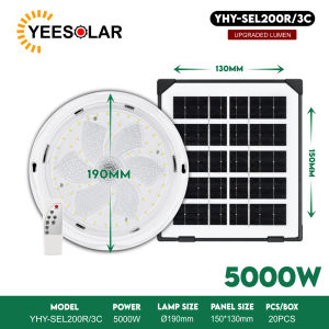 YEESOLAR 5000W-20000W LED Solar Ceiling Lightwith Remote Control for Indoor and Outdoor Use